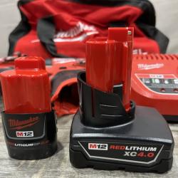 AS-IS Milwaukee FUEL 12-Volt Lithium-Ion Brushless Cordless Hammer Drill and Impact Driver Combo Kit