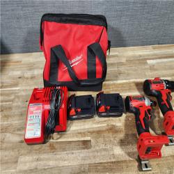 HOUSTON LOCATION - AS - IS Milwaukee 18V Lithium-Ion Brushless Cordless Compact Drill/Impact Combo Kit
