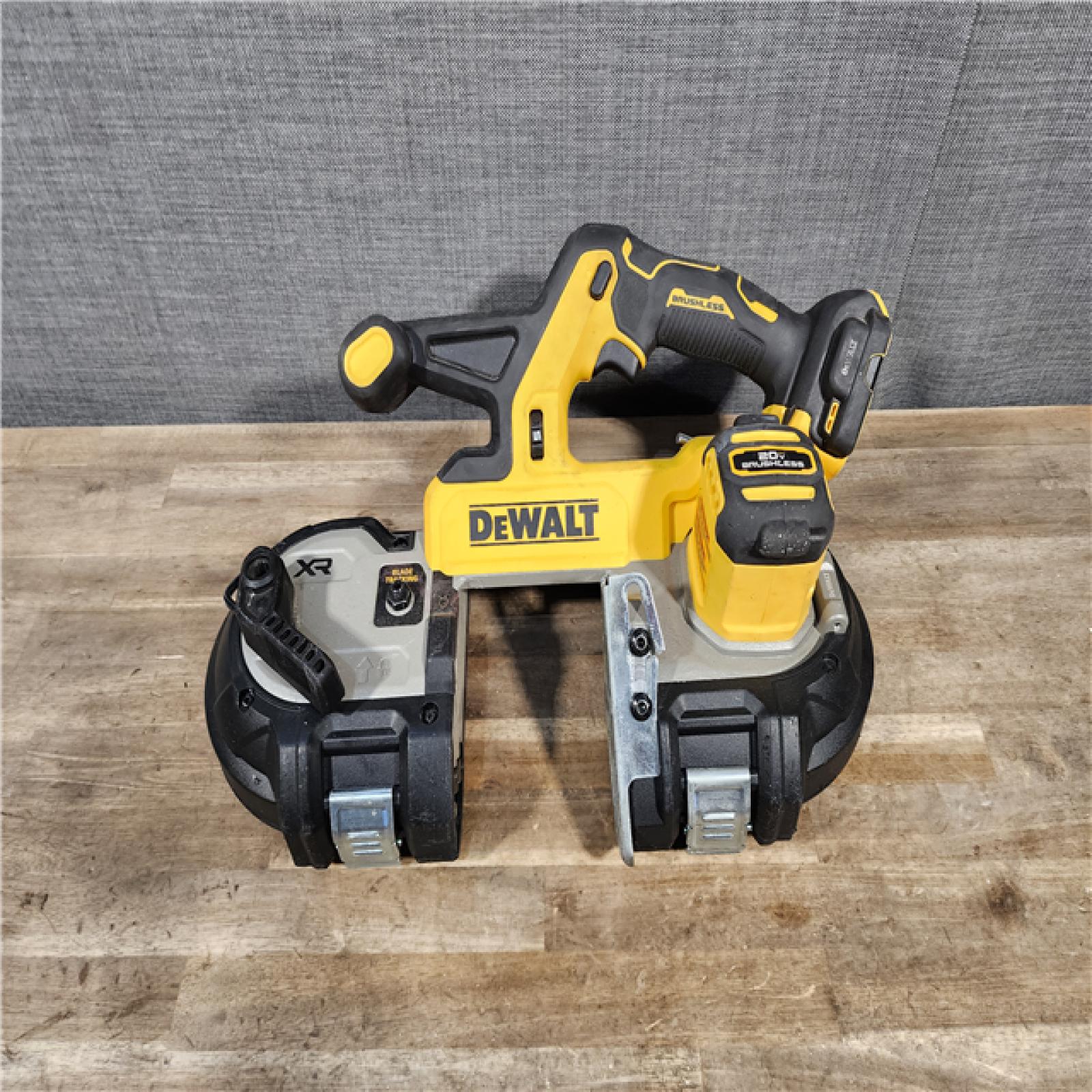 HOUSTON LOCATION - AS-IS DEWALT 20-Volt MAX 3-3/8 in. Cordless Brushless Bandsaw (Tool-Only)