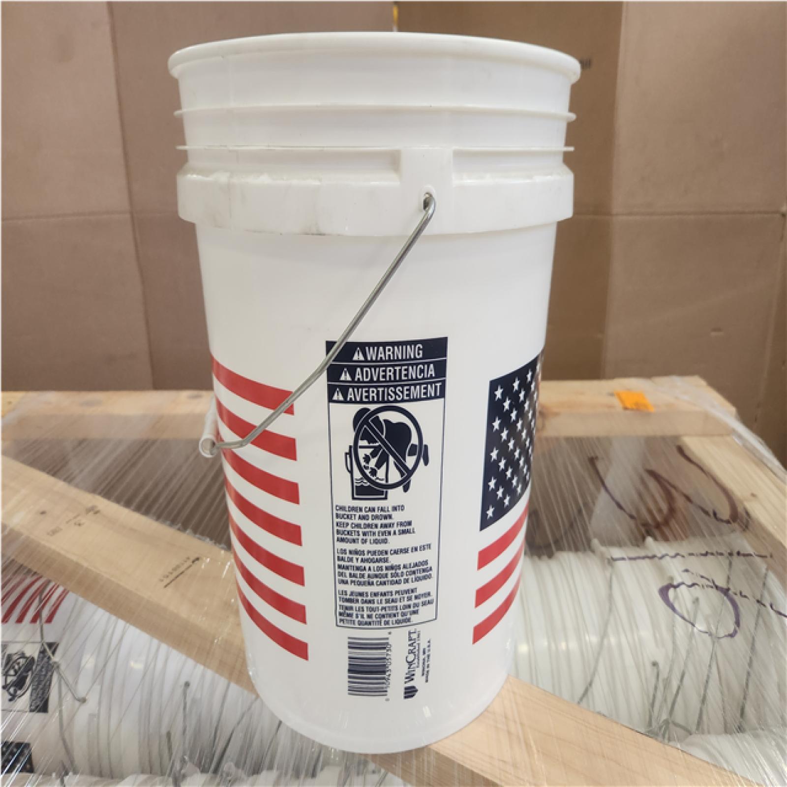 Phoenix NEW WinCraft Usa Flag 5 gal. Bucket Pallet of 45