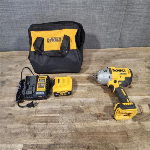 HOUSTON LOCATION - AS-IS Dewalt 20V MAX Lithium-Ion Cordless 1/2 in. Impact Wrench Kit W/ BATTERY & CHARGER