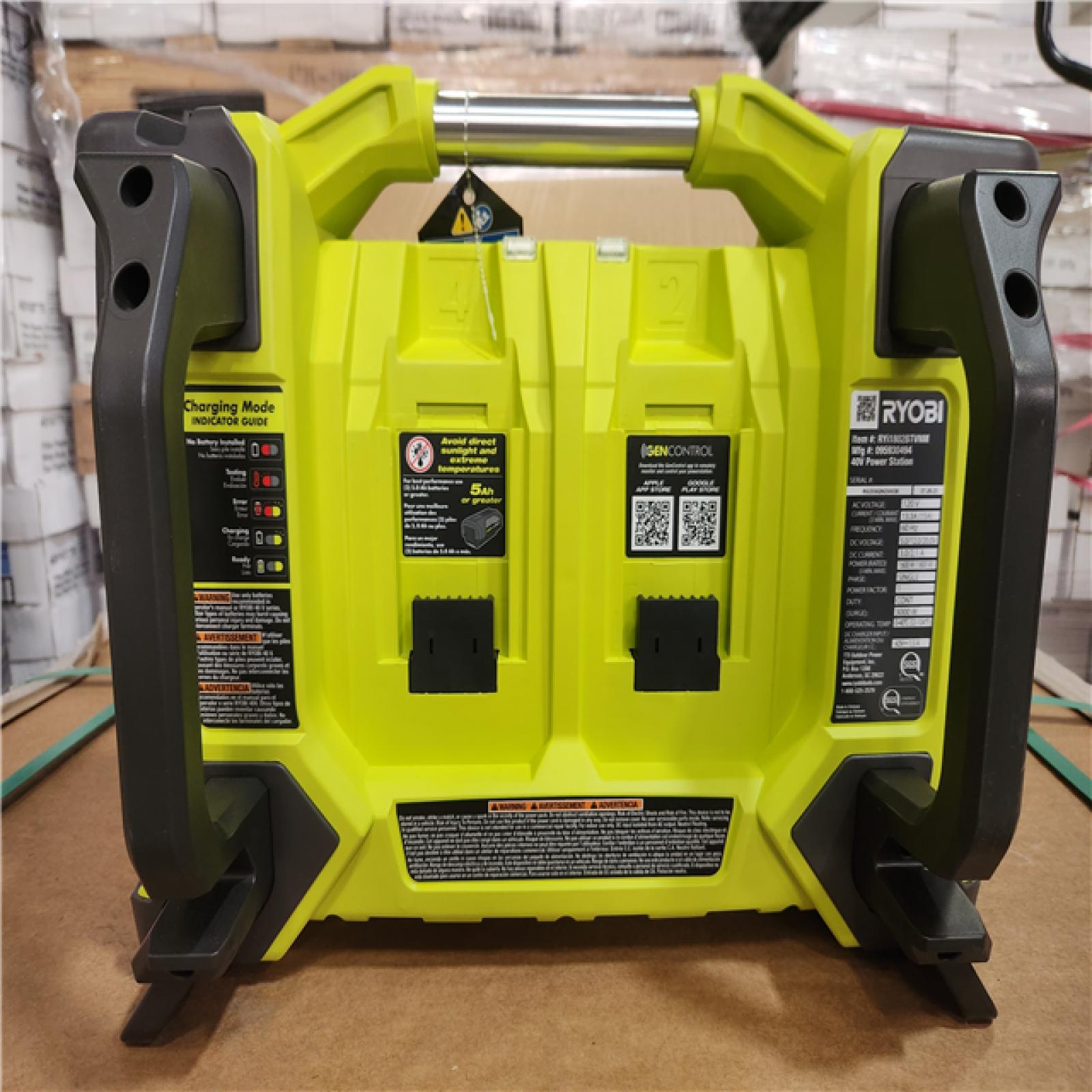 Phoenix NEW RYOBI 40V 1800-Watt Portable Battery Inverter Power Station and 4-Port Charger (Tool Only)