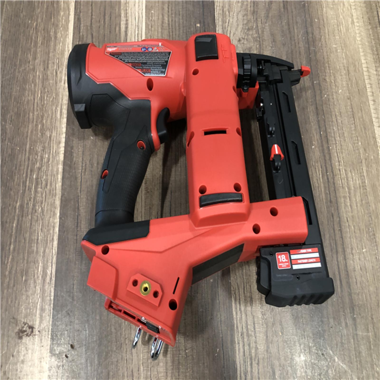 AS-IS Milwaukee FUEL 18-Volt Lithium-Ion Brushless Cordless 18-Gauge 1/4 in. Narrow Crown Stapler (Tool-Only)