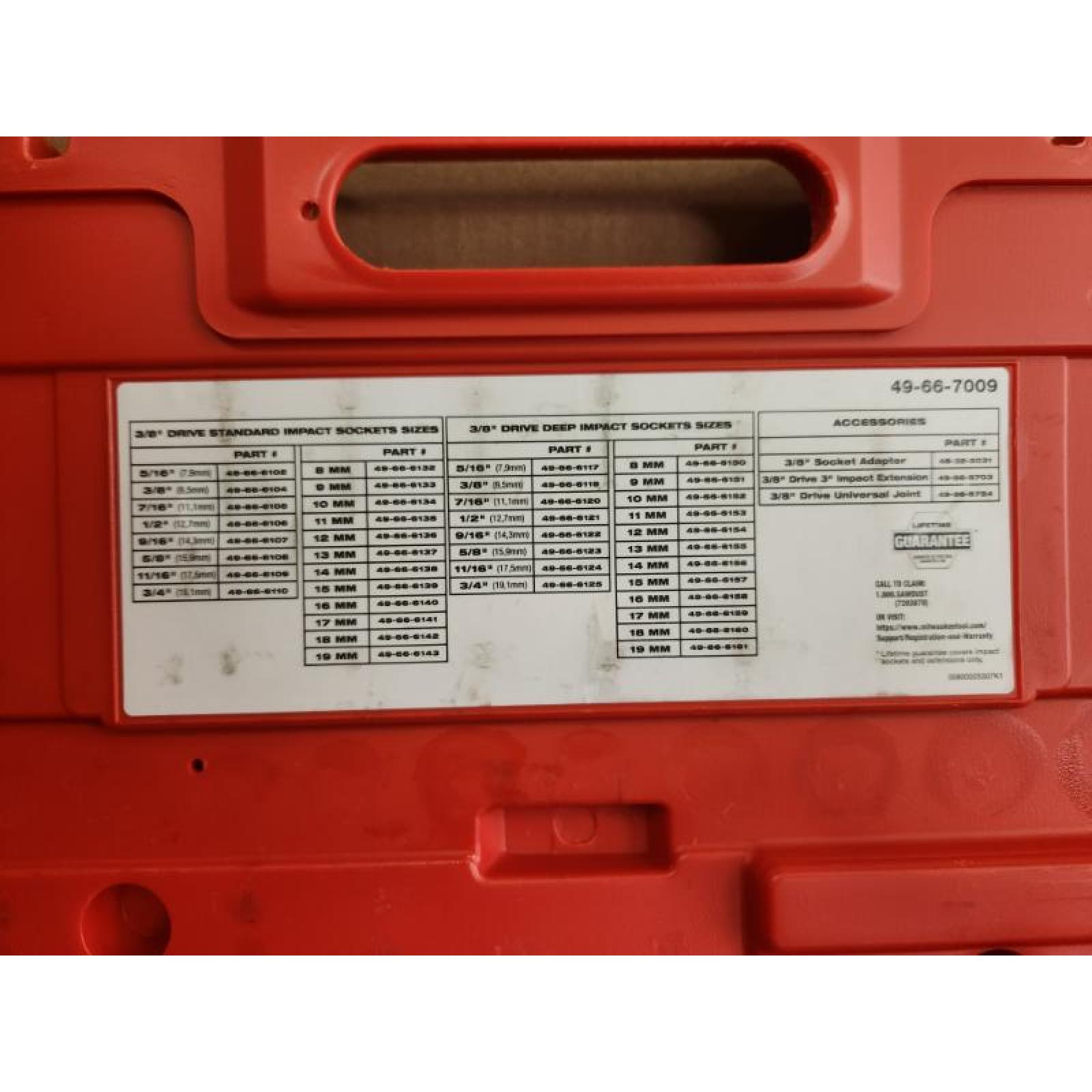 Phoenix NEW Milwaukee SHOCKWAVE 3/8 in. Drive SAE and Metric 6 Point Impact Socket Set (43-Piece)
