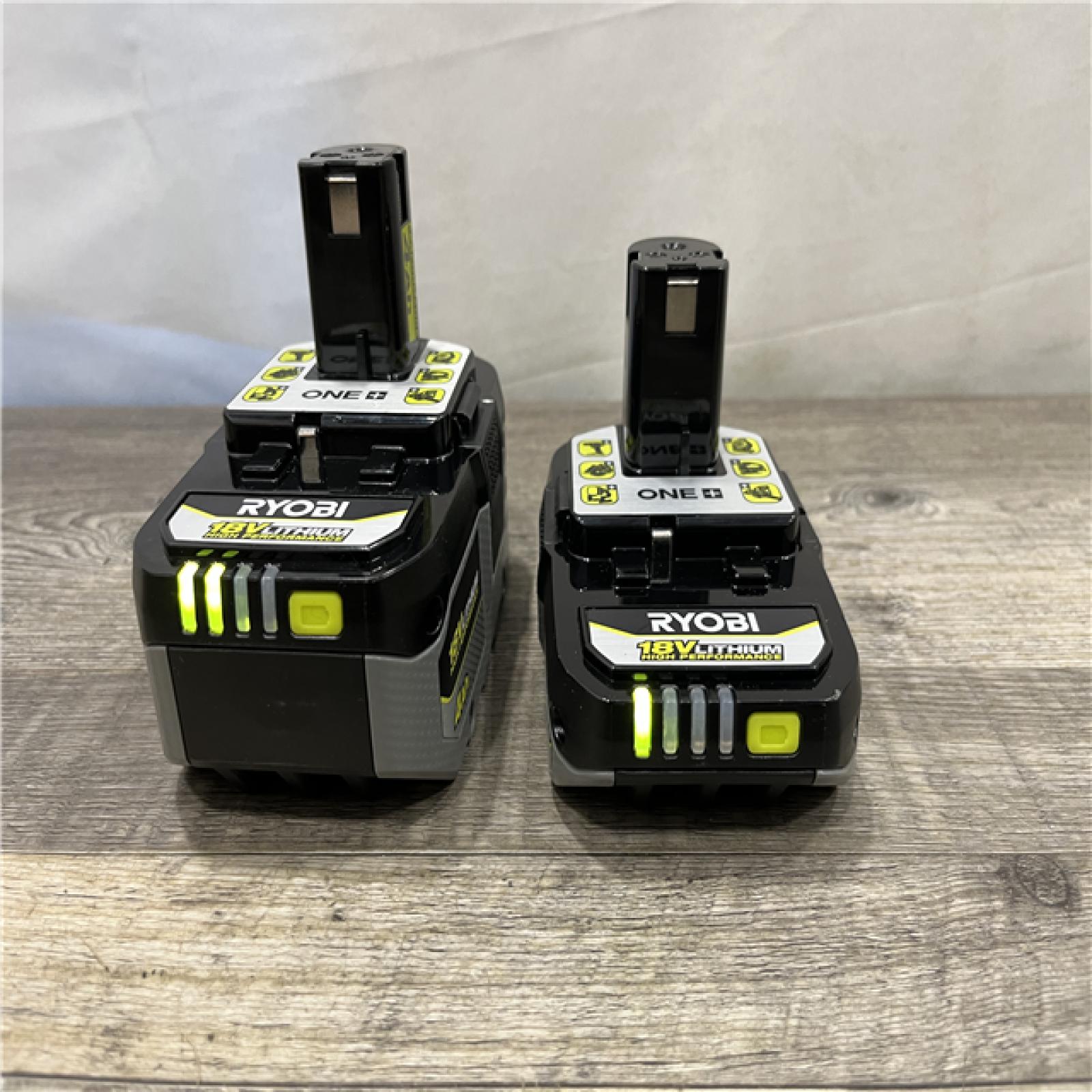 AS-IS RYOBI ONE+ 18V Lithium-Ion Starter Battery  and Charger Kit