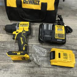 AS-IS DEWALT Atomic 20V Lithium-Ion Cordless Compact 1/2 in. Drill/Driver Kit