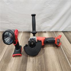 AS-IS  Milwaukee M18 18-Volt Lithium-Ion Cordless Combo Kit 7-Tool with 2-Batteries, Charger and Tool Bag
