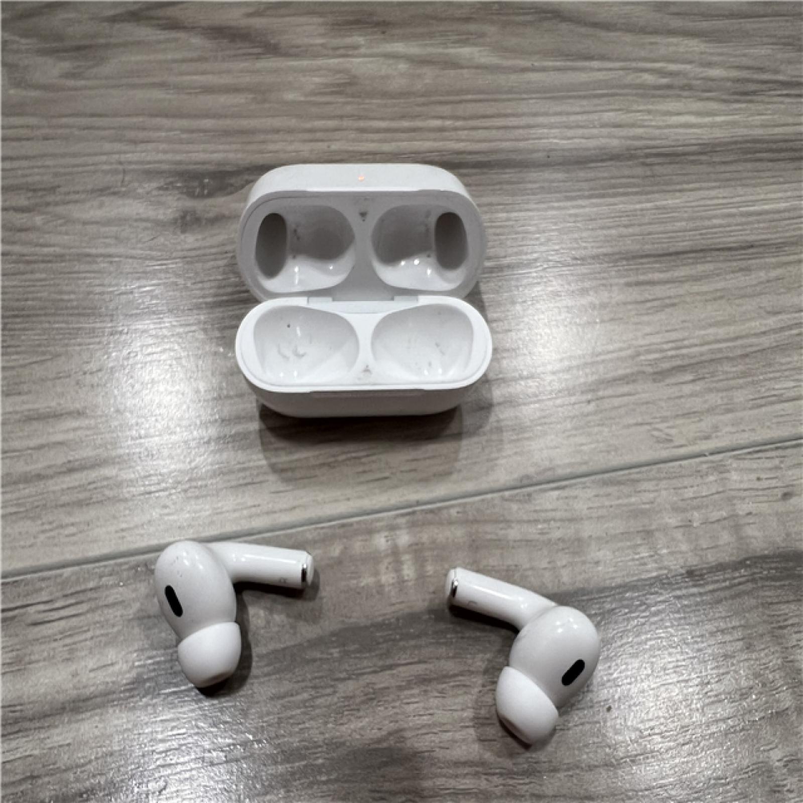 AS-IS Apple AirPods Pro (2nd Generation) with the USB-C MagSafe Charging Case
