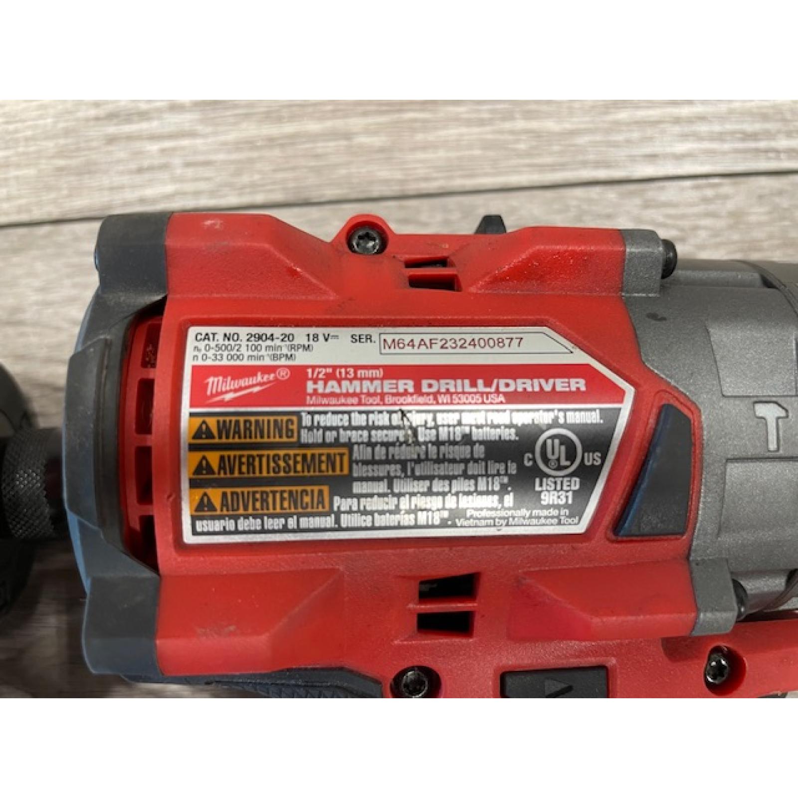 AS-IS Milwaukee FUEL 18V Lithium-Ion Brushless Cordless Hammer Drill and Impact Driver Combo Kit