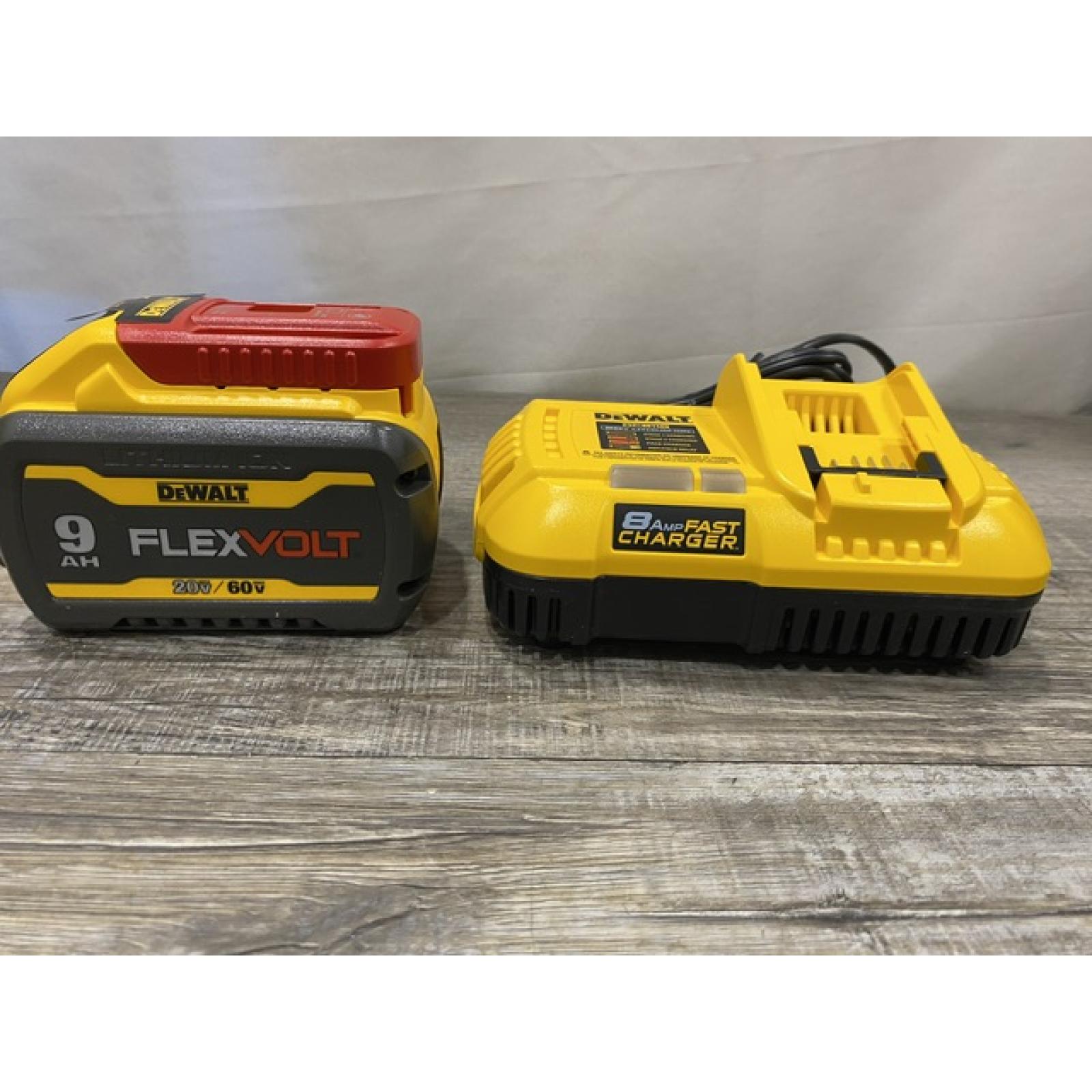 LIKE NEW - DEWALT 20V/60V MAX FLEXVOLT Lithium-Ion 9.0Ah Battery and Charger Starter Kit