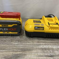 LIKE NEW - DEWALT 20V/60V MAX FLEXVOLT Lithium-Ion 9.0Ah Battery and Charger Starter Kit