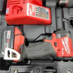 AS-IS MILWAUKEE M18 FUEL 18V Lithium-Ion Brushless Cordless Hammer Drill and Impact Driver Combo Kit (2-Tool) with 2 Batteries