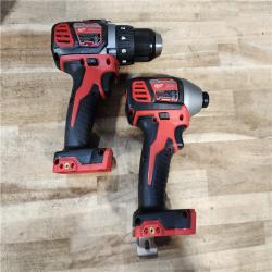 HOUSTON LOCATION - AS-IS Milwaukee 18V Lithium-Ion Cordless Drill Driver/Impact Driver Combo Kit