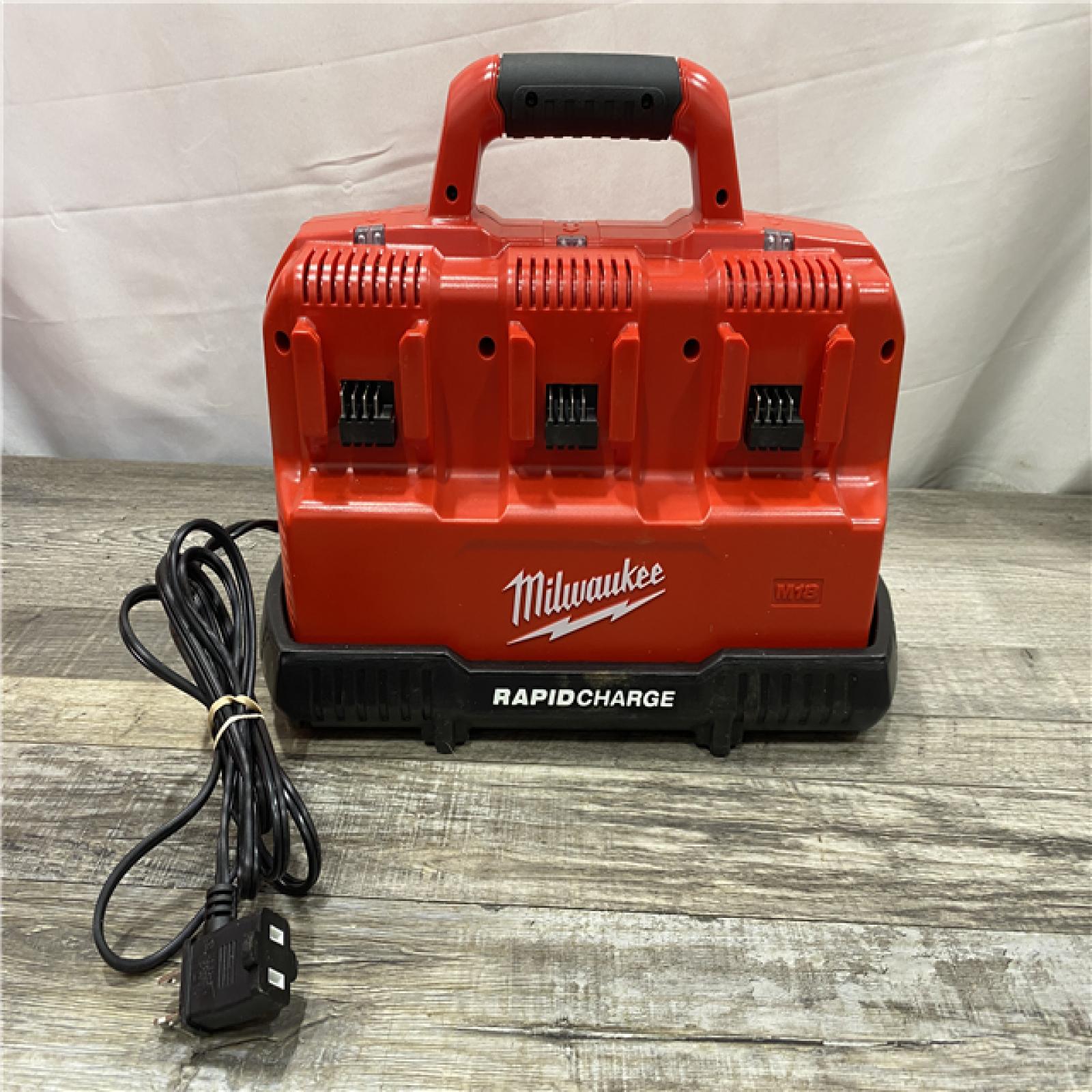 AS-IS Milwaukee 12-Volt/18-Volt Lithium-Ion Multi-Voltage 6-Port Sequential Rapid Battery Charger