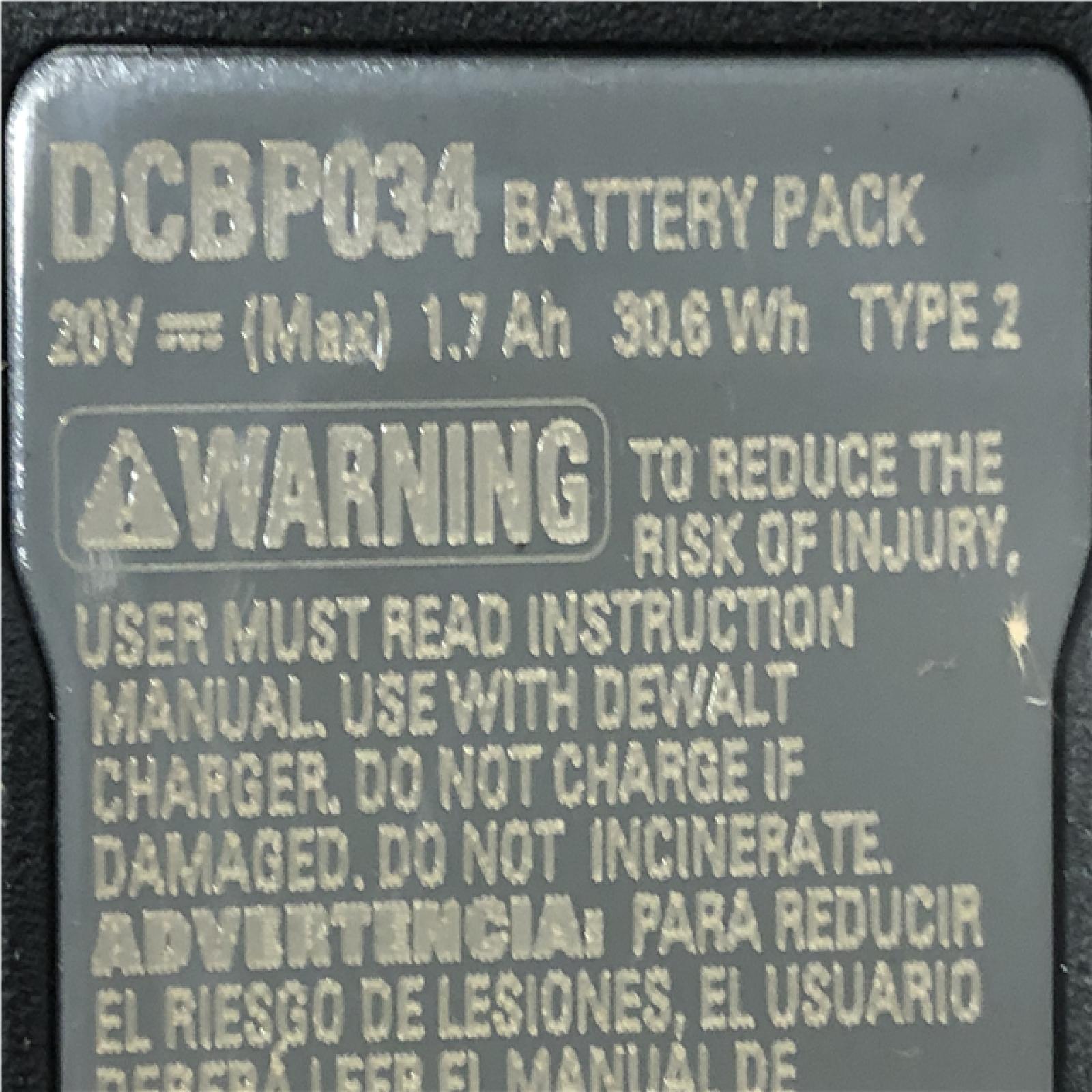 AS-IS DEWALT 20V MAX XR POWERSTACK Lithium-Ion Battery Starter Kit with 1.7Ah Battery and Charger