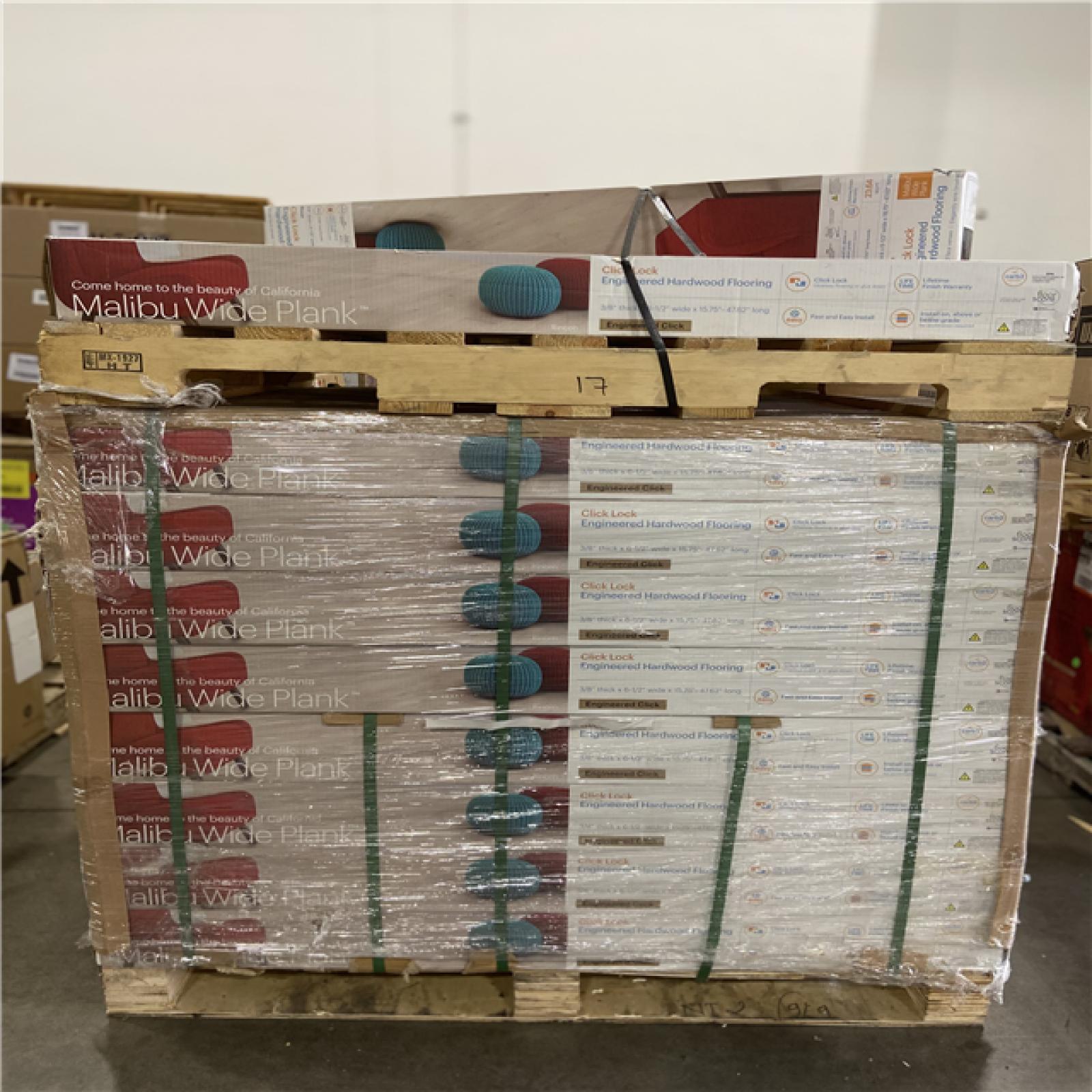 DALLAS LOCATION -  Malibu Wide Plank Delano French Oak 3/8 in. T x 6.5 in. W Click Lock Wire Brushed Engineered Hardwood Flooring (23.6 sq. ft./case) - 46 CASES