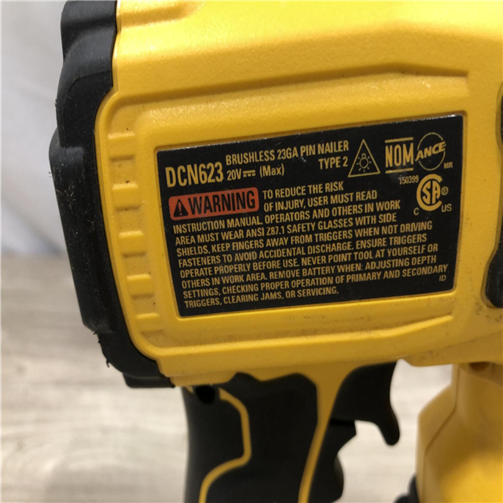 AS-IS DeWalt DCN623D1 20V MAX Atomic Compact Cordless Pin Nailer Kit