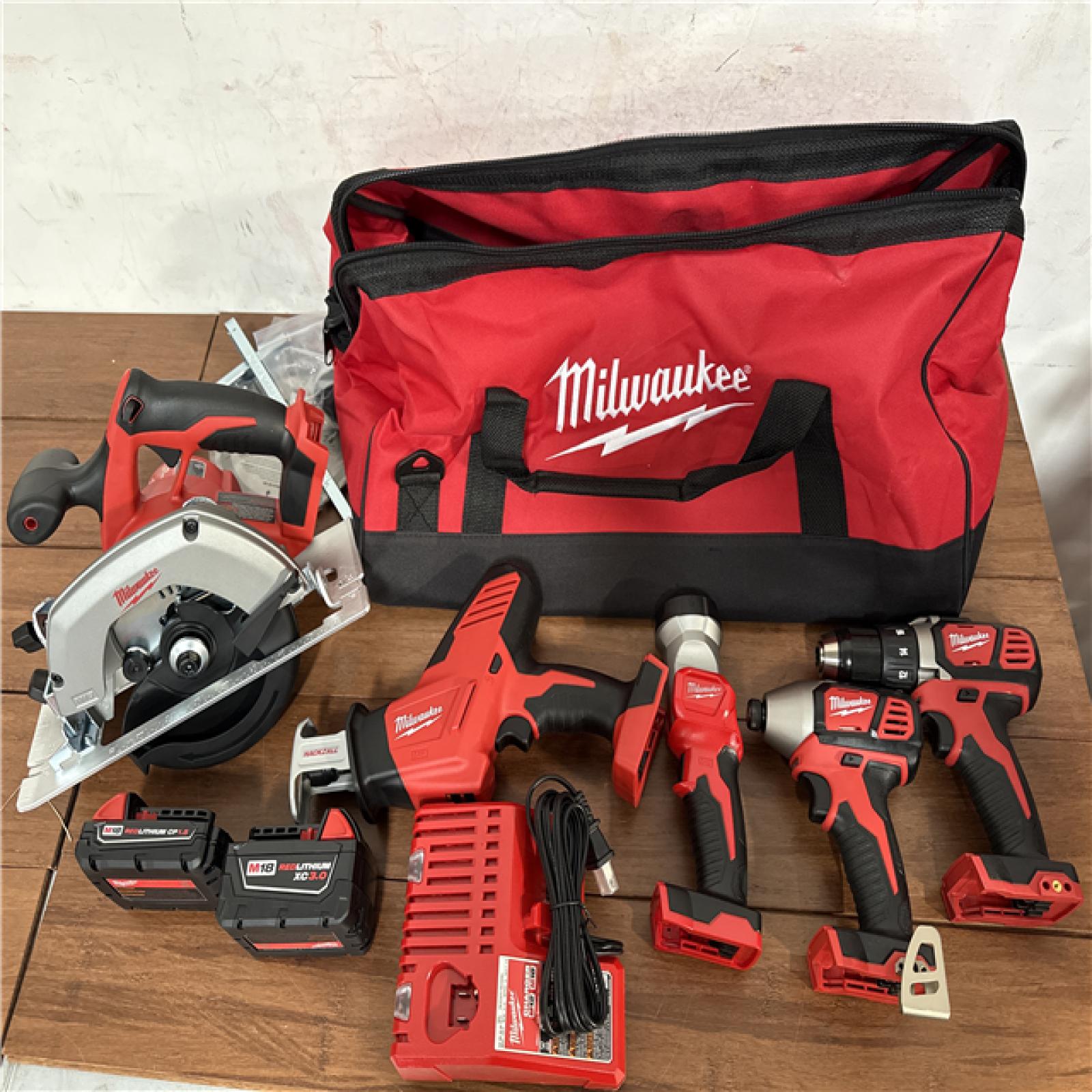 California NEW Milwaukee M18 5-Tool Combo Kit  Includes (2) Batteries  Charger & Bag