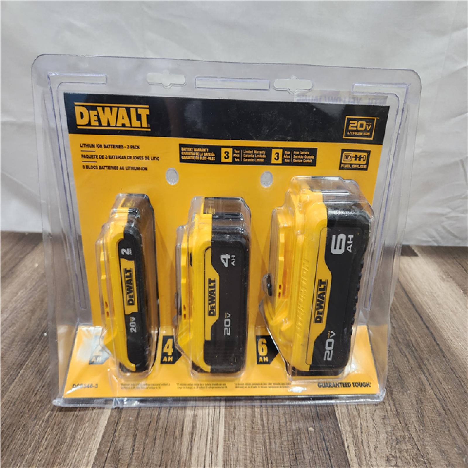 NEW ! DEWALT 20V MAX XR Premium Lithium-Ion 6.0Ah Battery, 20V MAX XR 4.0Ah Battery, and 20V MAX 2.0Ah Battery