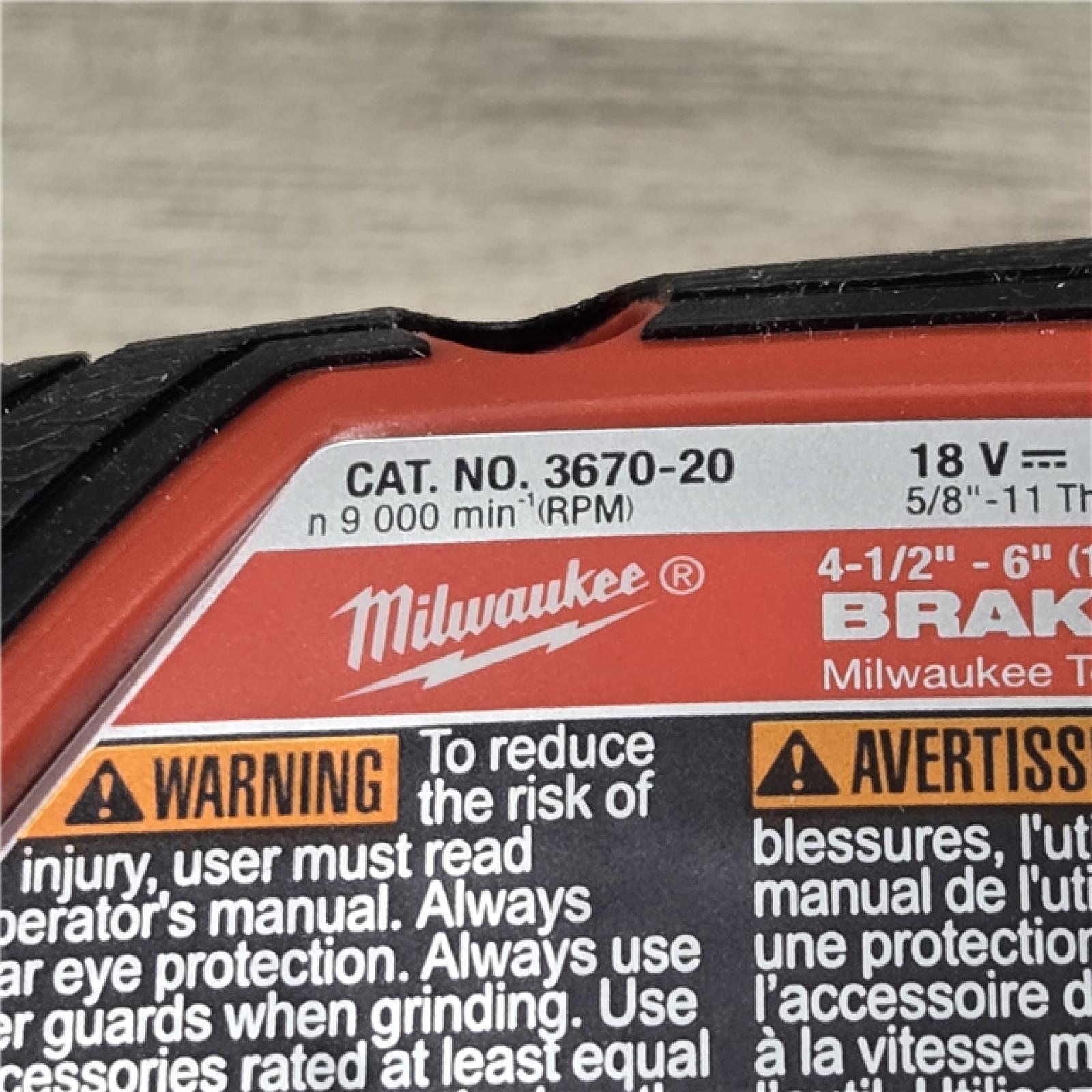 AS-IS Milwaukee M18 FUEL 4-1/2-6 Cordless Braking Grinder (Tool-Only)