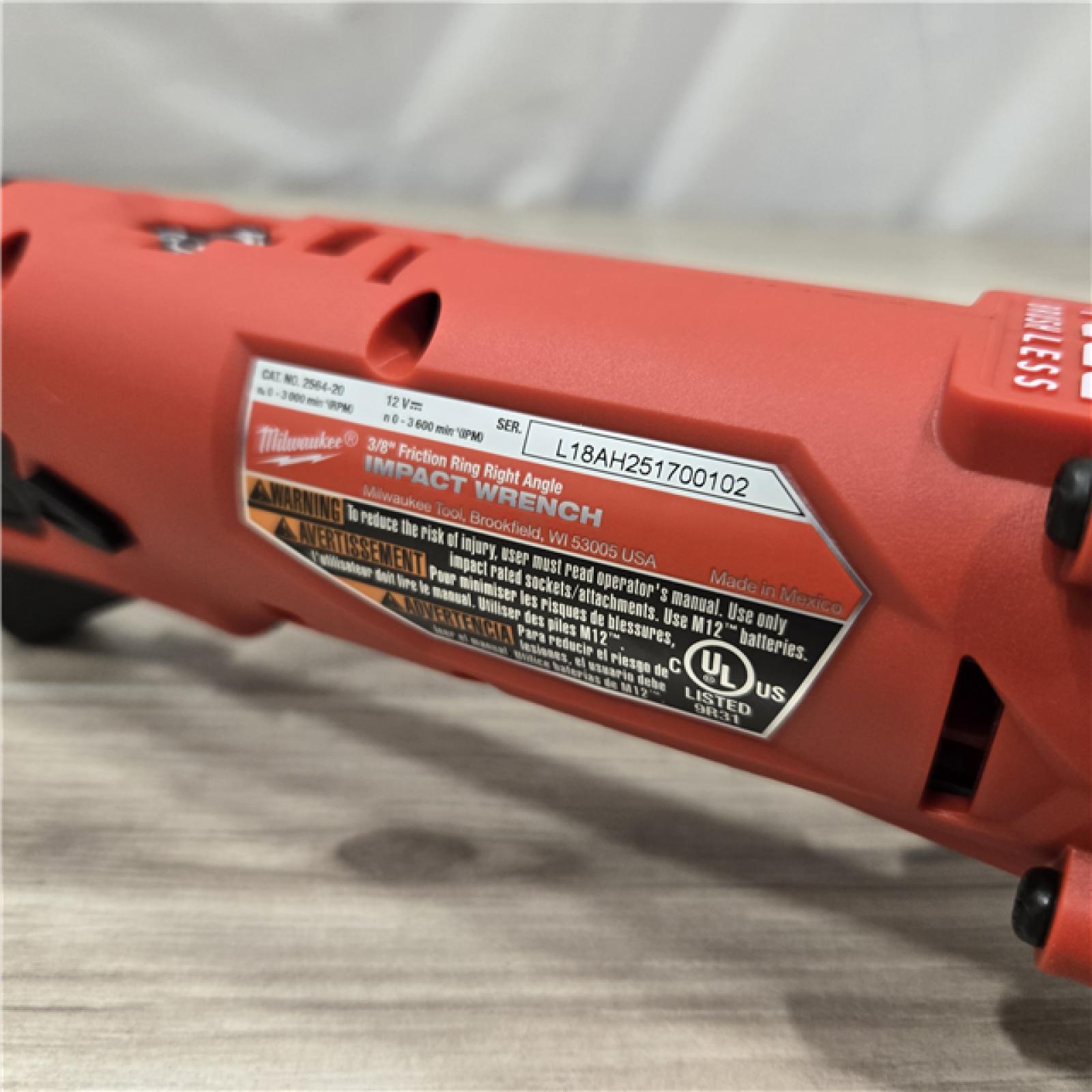 AS-IS Milwaukee 2564-20 M12 FUEL 12V Cordless Right Angle Impact Wrench