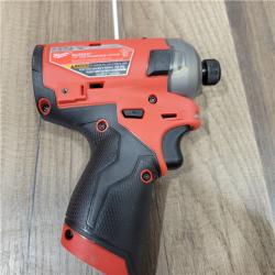 AS-IS Milwaukee 2M12 FUEL SURGE 12V Lithium-Ion Brushless Cordless 1/4 in. Hex Impact Driver Compact Kit W/Two 2.0Ah Batteries, Bag