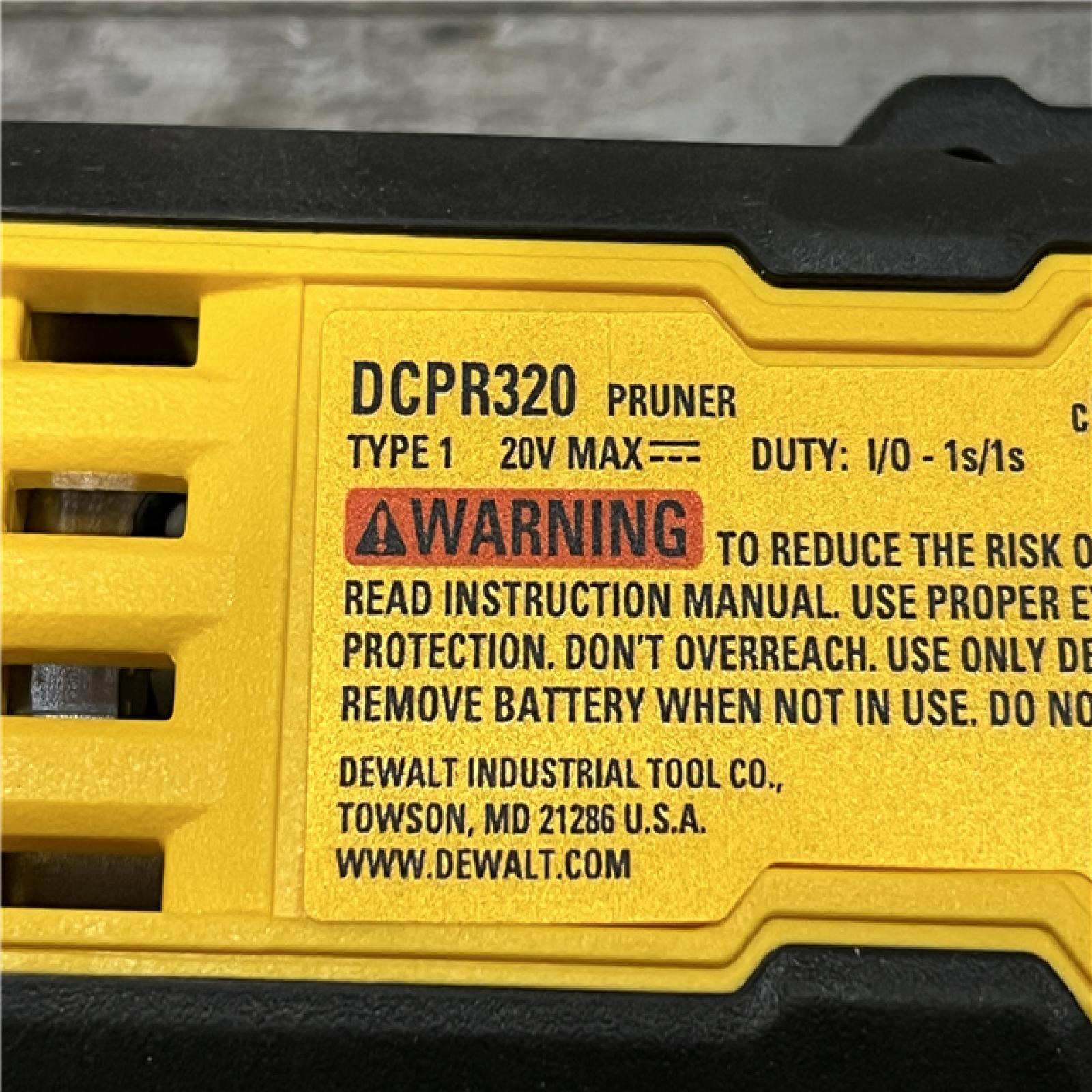 AS-IS DEWALT 20-Volt MAX 1 -1/2 in. Capacity Cordless Battery Powered Pruner (Tool Only)