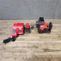 HOUSTON LOCATION - AS-IS Milwaukee-3632-21 M12 Green Beam Laser 360° 3-Plane Kit