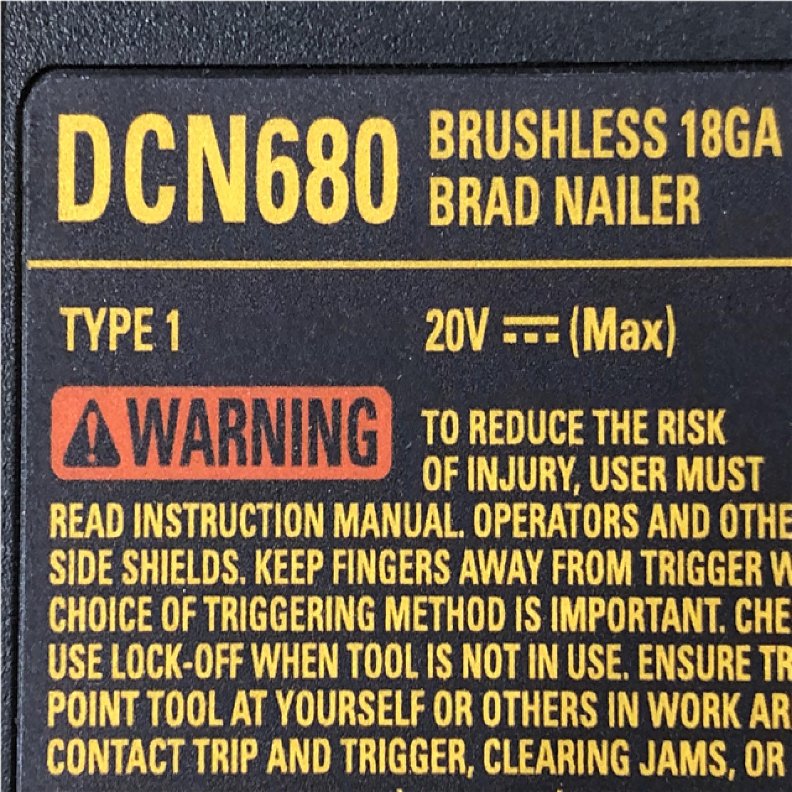 AS-IS DEWALT 20V MAX XR Lithium-Ion Electric Cordless 18-Gauge Brad Nailer (Tool Only)