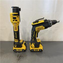 AS-IS - DeWalt 20-Volt Lithium-Ion Cordless Brushless Screwgun and Cut-Out Combo Kit