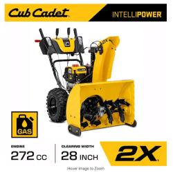 DALLAS LOCATION -Cub Cadet 2X 28 in. 272cc IntelliPower Two-Stage Electric Start Gas Snow Blower