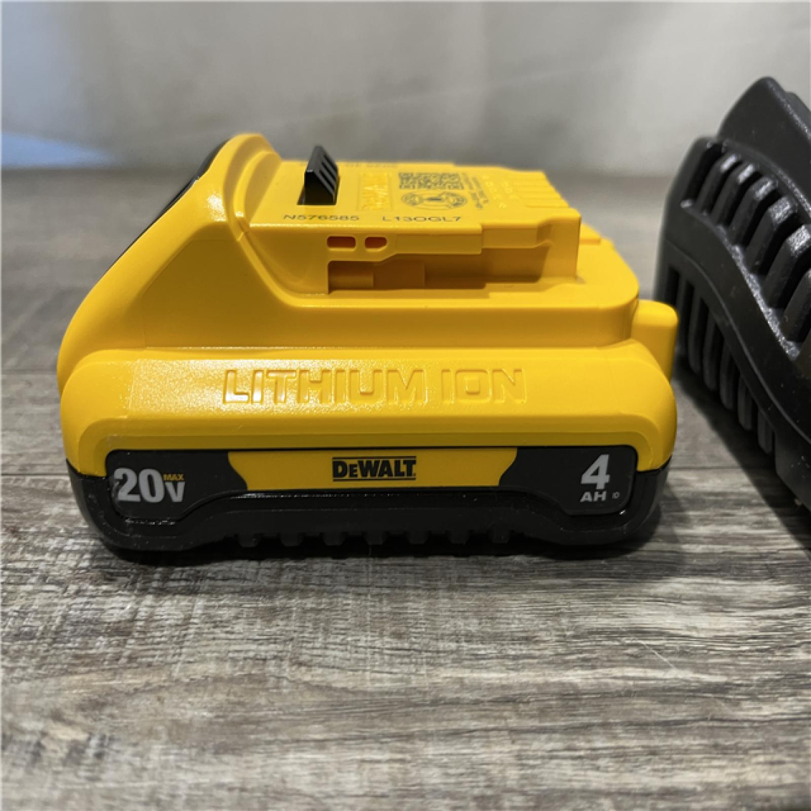 AS-IS DEWALT 20V MAX Compact Lithium-Ion 4.0Ah Battery Pack with 12V to 20V MAX Charger