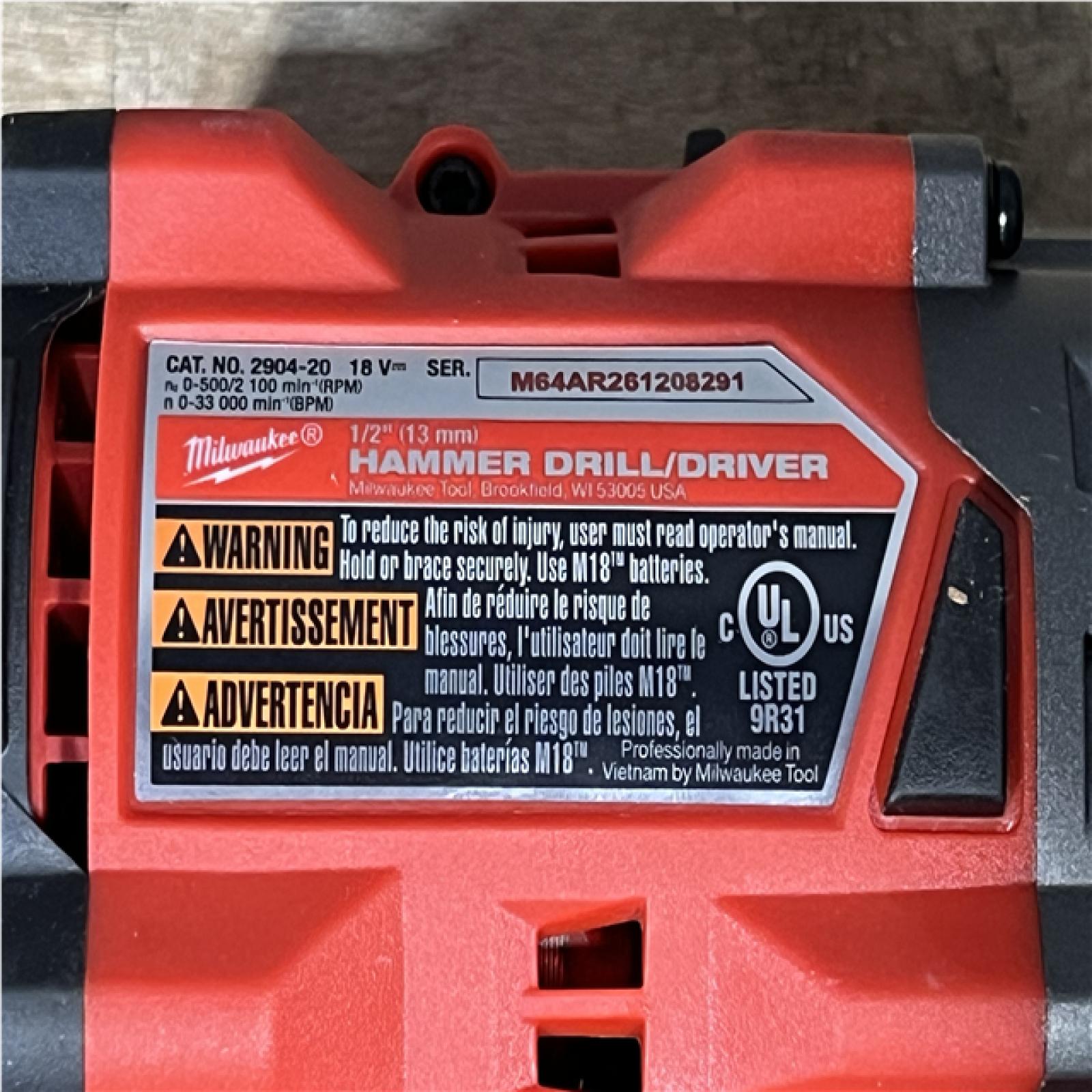 Houston Location AS-IS Milwaukee FUEL 18V Lithium-Ion Brushless Cordless 1/2 in. Hammer Drill/Driver (Tool-Only)