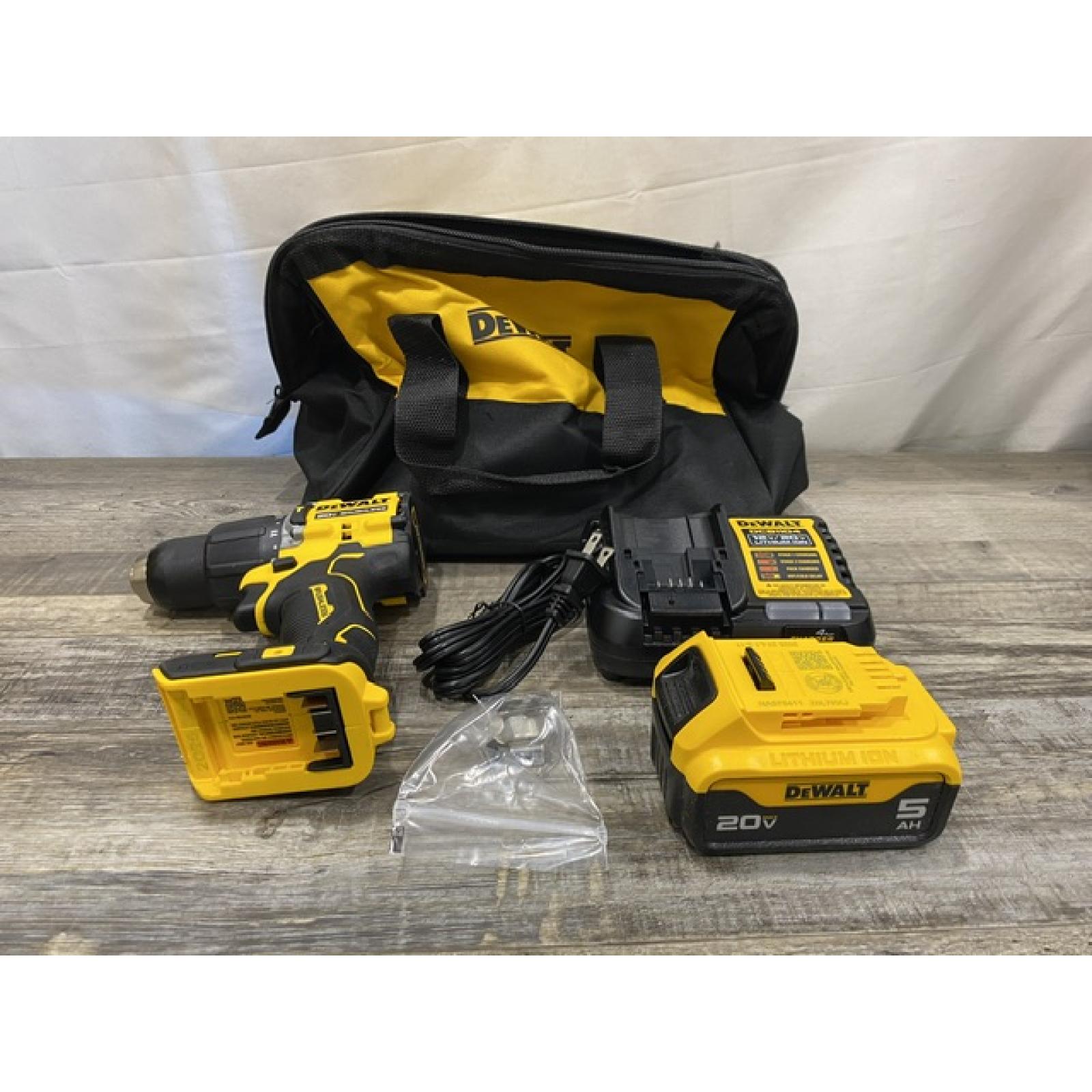 AS-IS DEWALT ATOMIC 20V Cordless 1/2 in. Compact Hammer Drill Kit