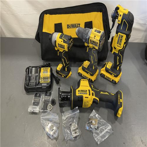 AS-IS - DeWalt 20V MAX ATOMIC Cordless Brushless 4 Tool Combo Kit