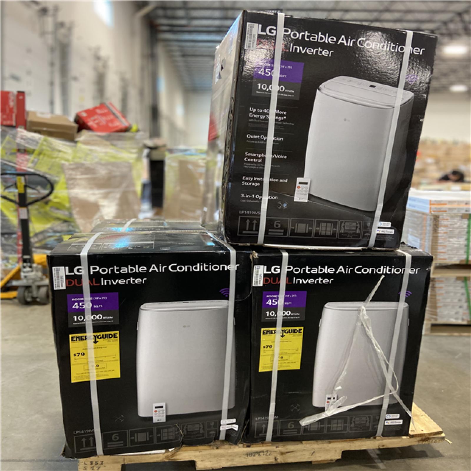 DALLAS LOCATION - LG 10,000 (DOE) BTU 115-Volt Portable Air Conditioner Cools 450 sq. ft. with Dual Inverter,Wi-Fi and Remote (5 UNITS)