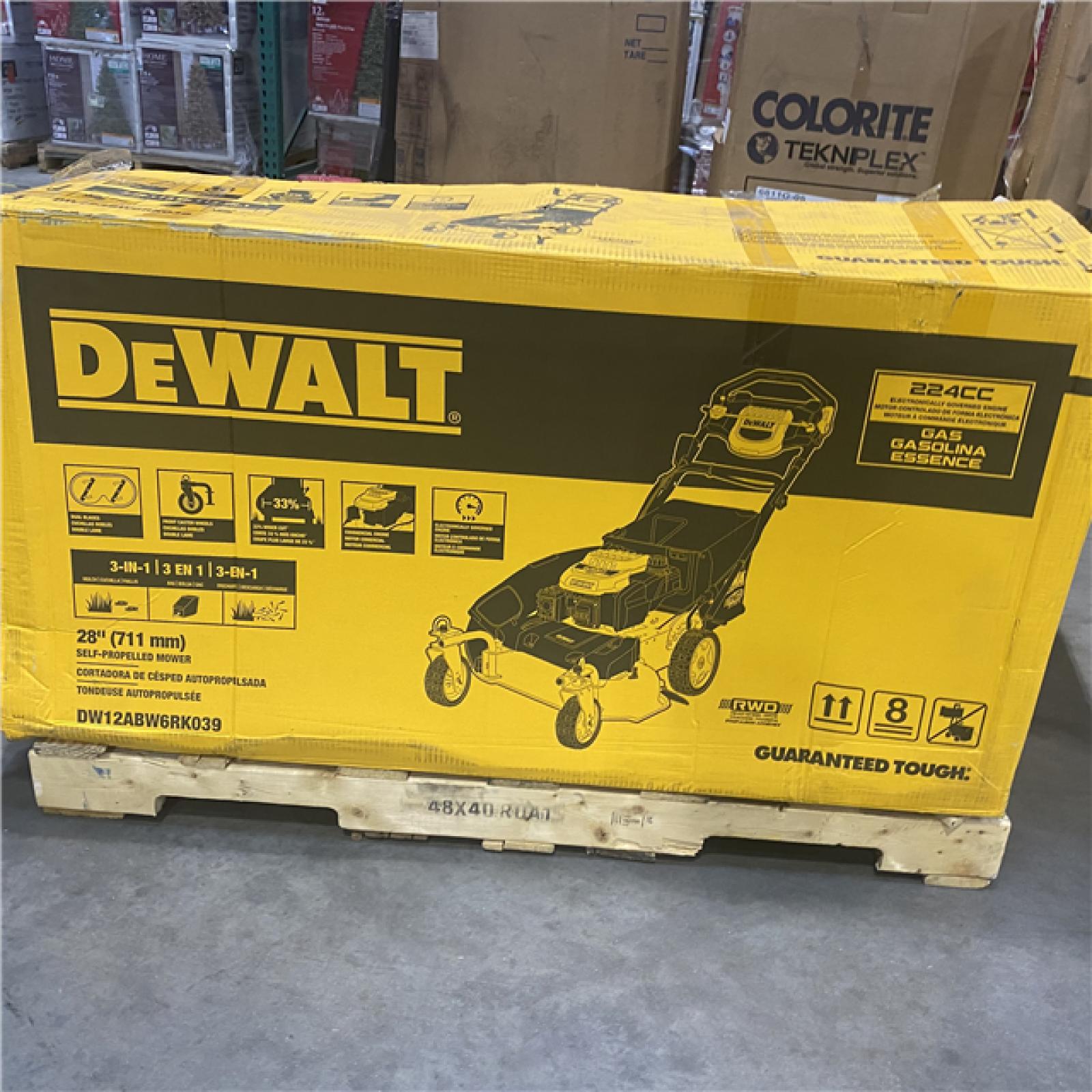 Dallas Location - As-Is DEWALT  28 in. 224cc  Gas Lawn Mower