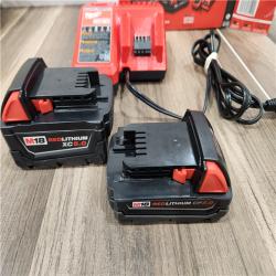 AS-IS Milwaukee M18 18-Volt Lithium-Ion Starter Kit with One 5.0 Ah and One 2.0 Ah Battery and Charger