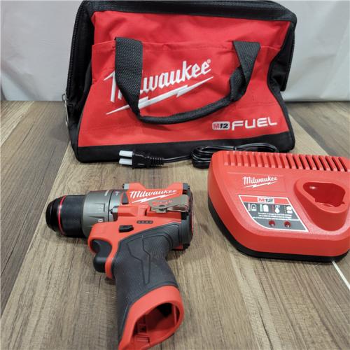 AS-IS Milwaukee  M12 FUEL 12V Lithium-Ion Brushless Cordless 1/2 in. Hammer Drill (Tool-Only)