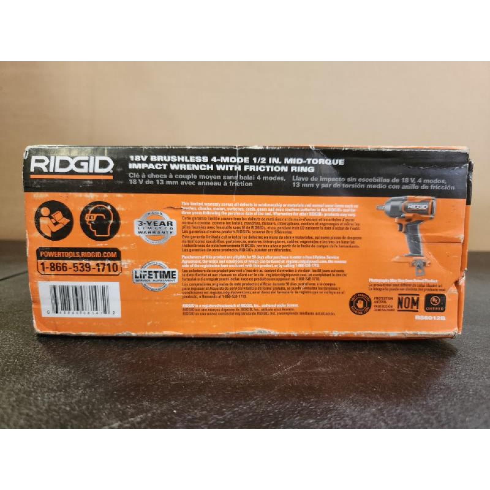 Phoenix NEW RIDGID 18V Brushless Cordless 4-Mode 1/2 in. High-Torque Impact Wrench (Tool Only)