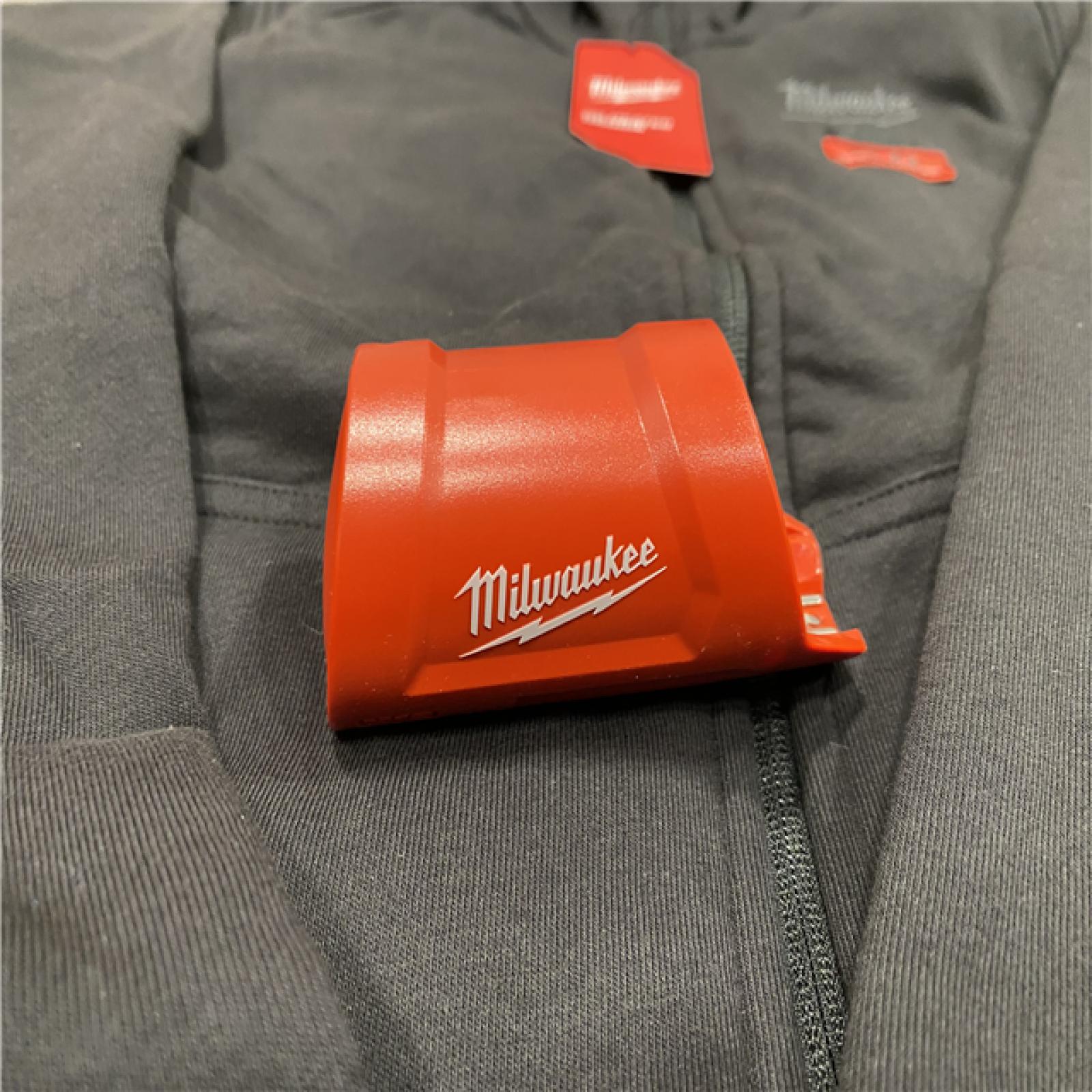 AS-IS Milwaukee Men's Large 12-Volt Lithium Ion Cordless Black Heated Hooded Jacket (Jacket Only)