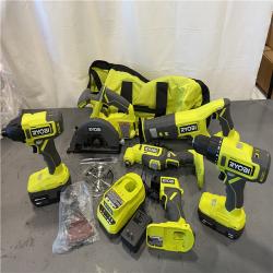 AS-IS - RYOBI ONE+ 18V Cordless 6-Tool Combo Kit