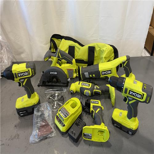 AS-IS - RYOBI ONE+ 18V Cordless 6-Tool Combo Kit