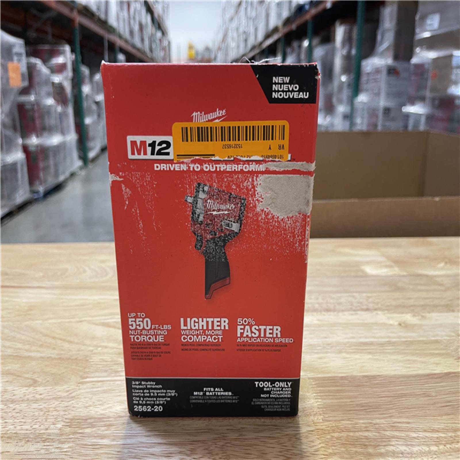 NEW! - Milwaukee  FUEL 12V Lithium-Ion Brushless Cordless Stubby 3/8 in. Impact Wrench (Tool-Only)