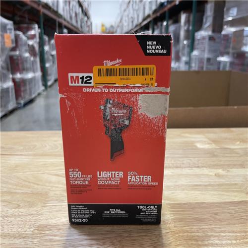 NEW! - Milwaukee  FUEL 12V Lithium-Ion Brushless Cordless Stubby 3/8 in. Impact Wrench (Tool-Only)