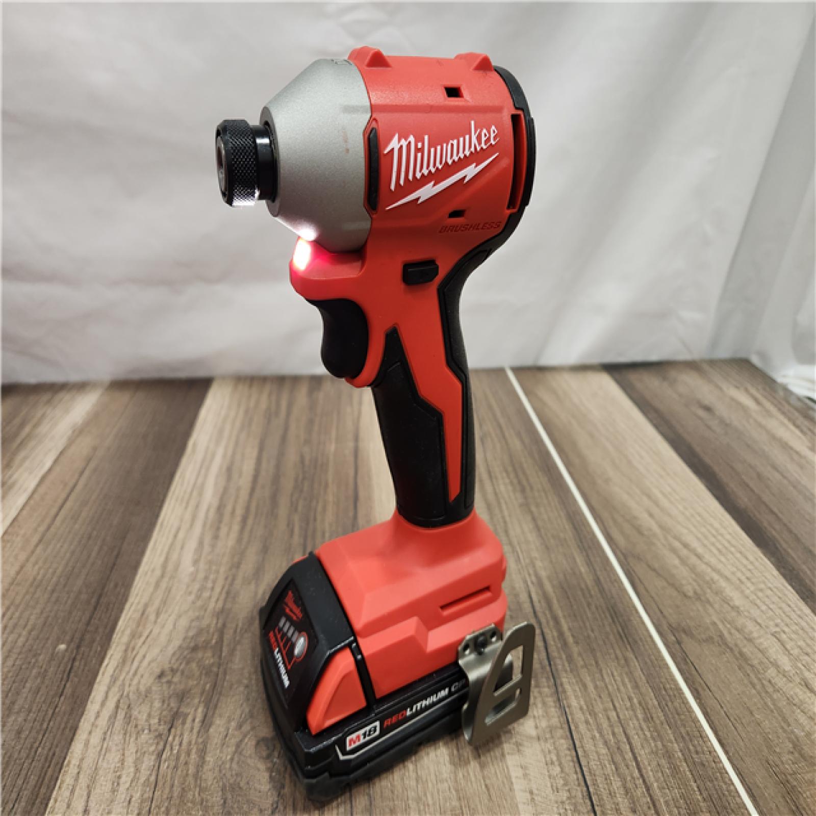 AS-IS Milwaukee M18 Compact Brushless 1/4  Hex Impact Driver Kit