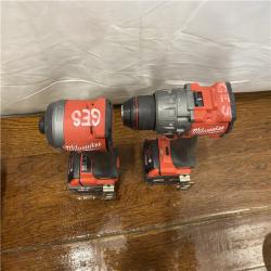 AS-IS MILWAUKEE M18 FUEL 18V Lithium-Ion Brushless Cordless Hammer Drill and Impact Driver Combo Kit (2-Tool) with 2 Batteries