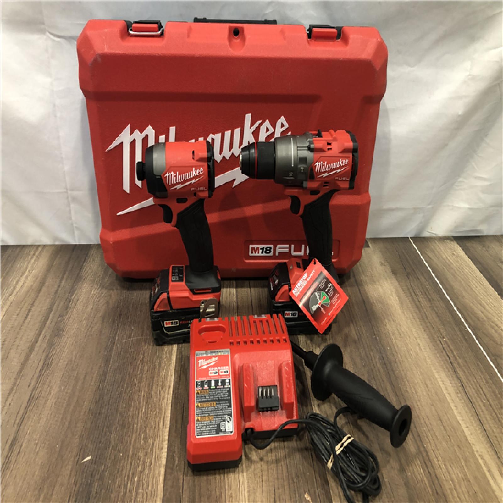 AS-IS Milwaukee FUEL 18V Lithium-Ion Brushless Cordless Hammer Drill and Impact Driver Combo Kit