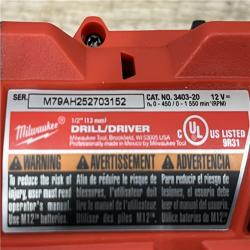 AS-IS Milwaukee FUEL 12V Lithium-Ion Cordless Drill Driver  Impact Wrench  and Ratchet Combo Kit