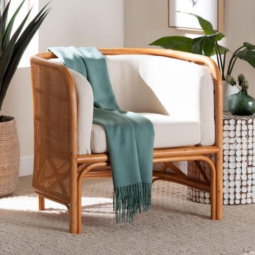 Phoenix NEW Bali & Pari Bandung Light Honey Rattan Accent Chair (2-Pack)